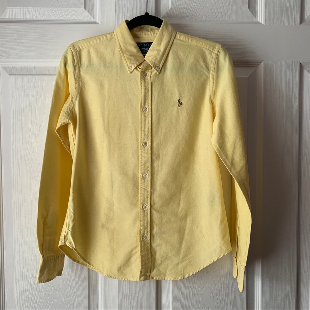 New Ralph Lauren Yellow Long Sleeve Button Up
